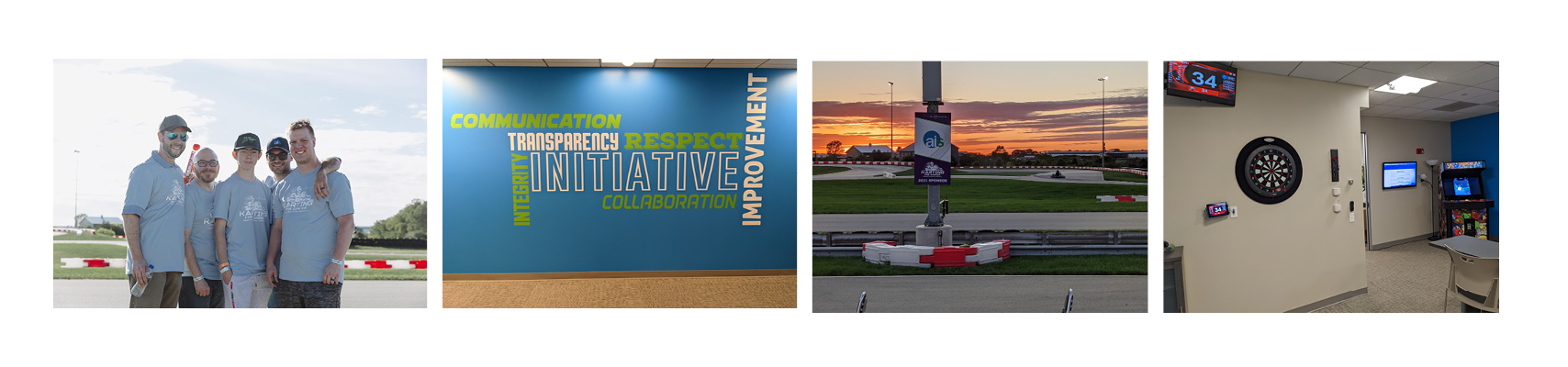 A collage of the AIS team at company events
